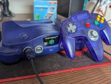 Nintendo 64 N64 Console + controller + cables - NTSC - Funtastic Grape USA 60hz