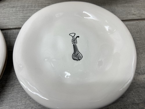 Rae Dunn Early Icon 6 Appetizer Dessert Dimpled 6” Plates Collectible NIB - Picture 4 of 10