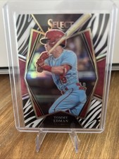 2022 Panini Select Premier Level Tommy Edman #140 Zebra Prizm
