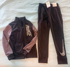 Nike Boys Black and Gray Size Little Kid Large 6-7 Tracksuit NWT