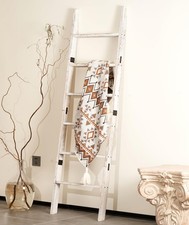 Blanket Ladder for The Living Room 6-Tier, Wooden Decorative Quilt Holder for...