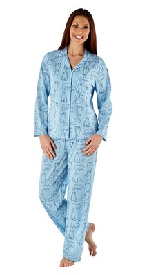 i-Smalls Damen Faith Eisbär Print Winter Pyjama Nachtwäsche Nachtwäsche Set