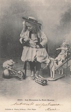 CP LES ETRENNES DU PETIT BRETON - QUILLES POUPEE CHEVAL ROULETTES - 46010