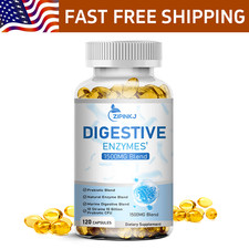 120 Digestive Enzymes Prebiotic  Probiotics Gas, Constipation  Bloating Relief