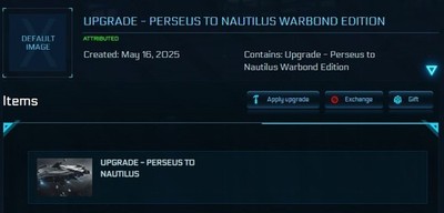 Star Citizen Upgrade RSI Perseus - Aegis Nautilus