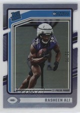 2024 Donruss Rated Rookie Silver Press Proof Die-Cut 22/75 Rasheen Ali #347 1kt5