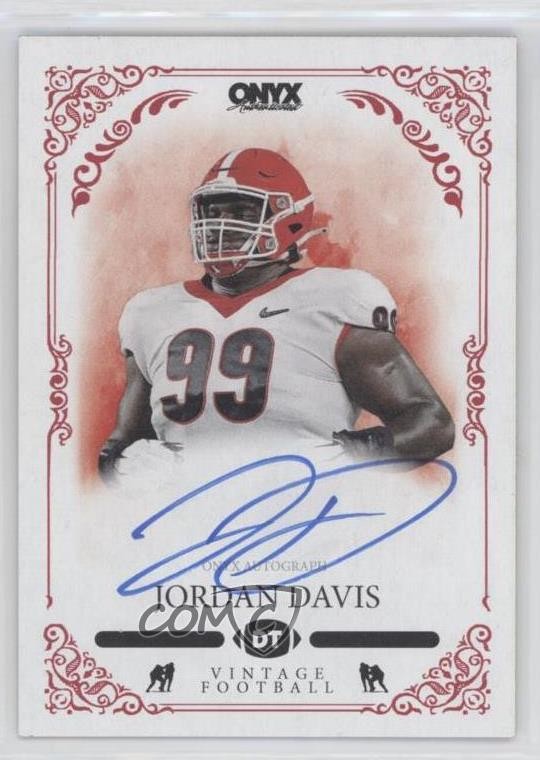 Jordan Davis Onyx Vintage #VAJD Autograph-Blue