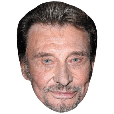 Johnny Hallyday (Old) Celebrity Mask, Flat Card Face, Fancy Dress Mask