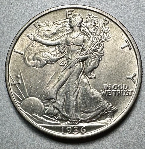 1936 WALKING LIBERTY HALF DOLLAR  AU/UNC  #1303