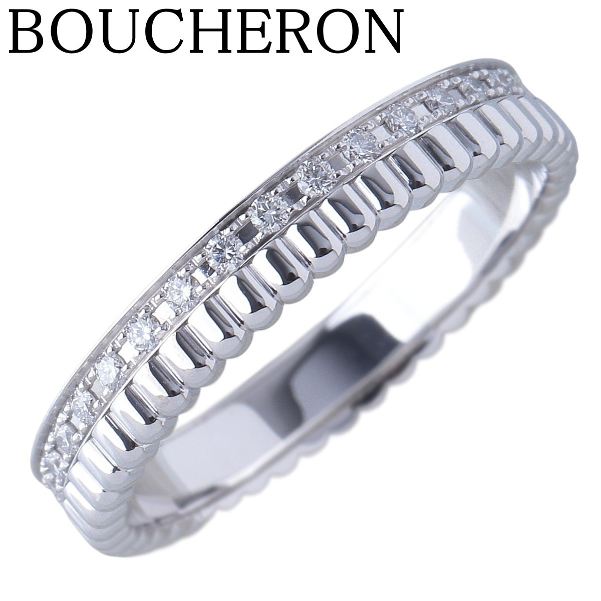 Boucheron QUATRE Radiant Eternity Full Circle Ring Diamond 750WG US#6 P0088174