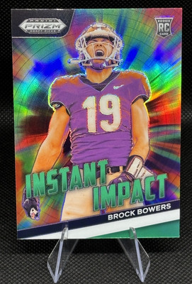 2024 Panini Prizm DP s Instant Impact Green Prizm #II-BB Brock Bowers (RC)