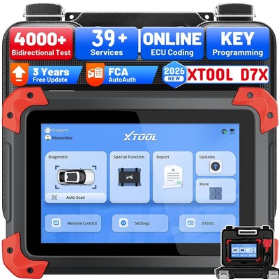 2026 XTOOL D7X Bidirektionaler OBD2-Diagnosescanner Schlüsselprogrammierer FCA
