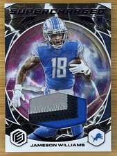 2022 Panini Elements Supercharged 8 Jameson Williams Rc Sick Lions Jersey 54