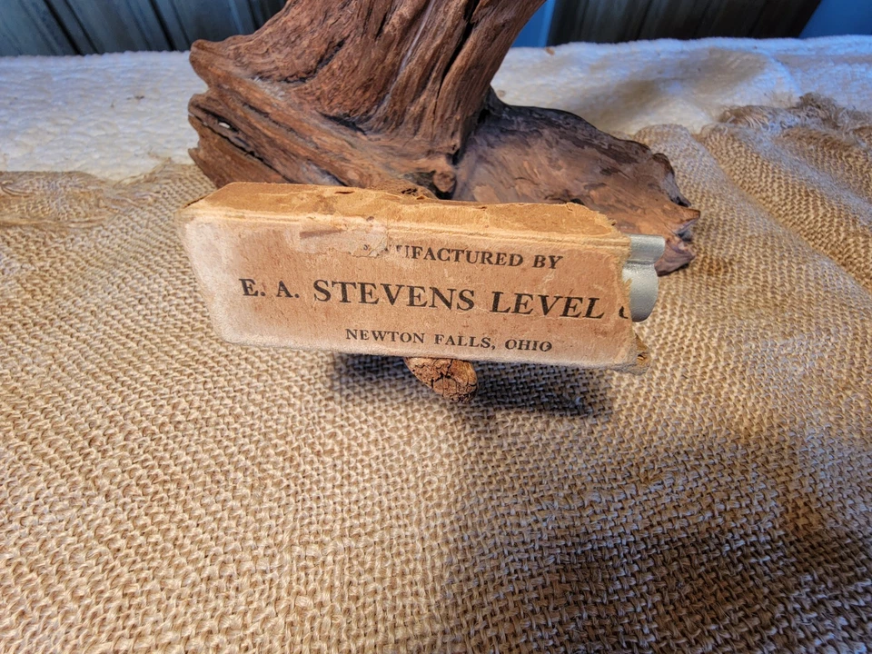 Antique Stevens Pocket Level & Origional Box - Image 3 of 4