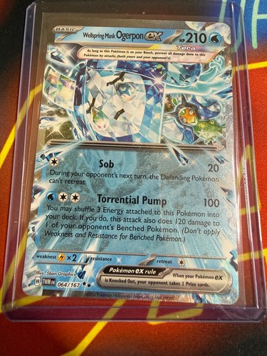 Pokémon TCG Wellspring Mask Ogerpon Ex 64/167 Twilight Masquerade Double Rare