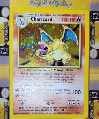 Pokemon Charizard Base Set Holo Rare 4/102 WOTC 1999 | eBay