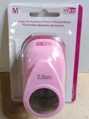 efco 1791010 Stanzer M, Kreis 1 Zoll Motivstanzer, Kern: Metall, pink, 7,5 x 5 x