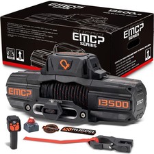 Rugcel Emcp 13500lb Waterproof Electric Winch 12v Synthetic Rope Rugcel Emcp 13500lb Waterproof Electric Winch 12v Synthetic Rope