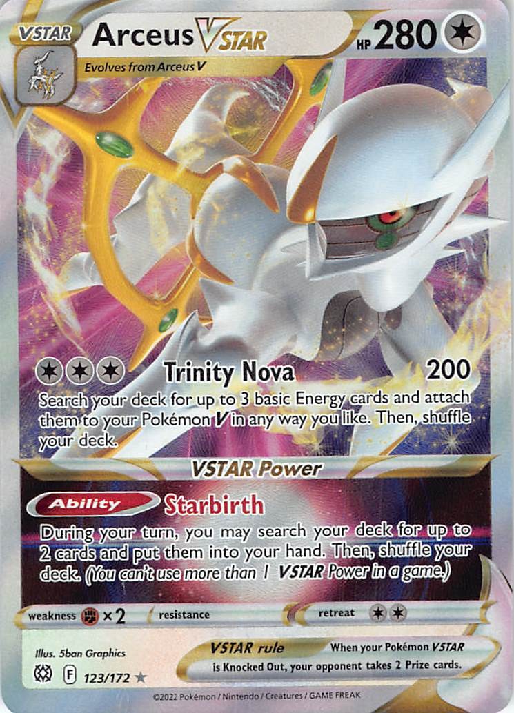 Arceus VSTAR 123/172 SWSH09: Brilliant Stars Holofoil