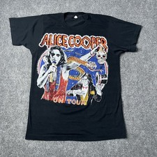 Vtg 1986 Alice cooper the nightmare returns Tour T-shirt Mens M 1980s Band Tee
