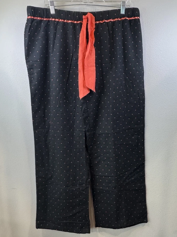 Xhilaration Sleepwear Pants Women's XL Black W/ Orange 100% Cotton  Comfy - Image 3 of 4