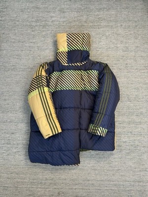 Adidas Ivy Park Multicolor Unisex Asymetric Puffer Jacket Sz M Pyrite/ Navy NWT