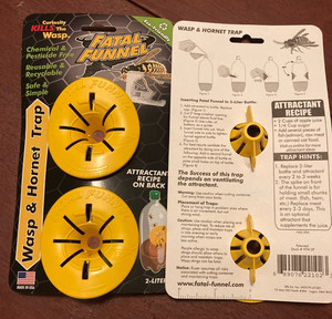 Fatal Funnel Wasp & Hornet Trap - 2 packages/4 pieces - BRAND NEW