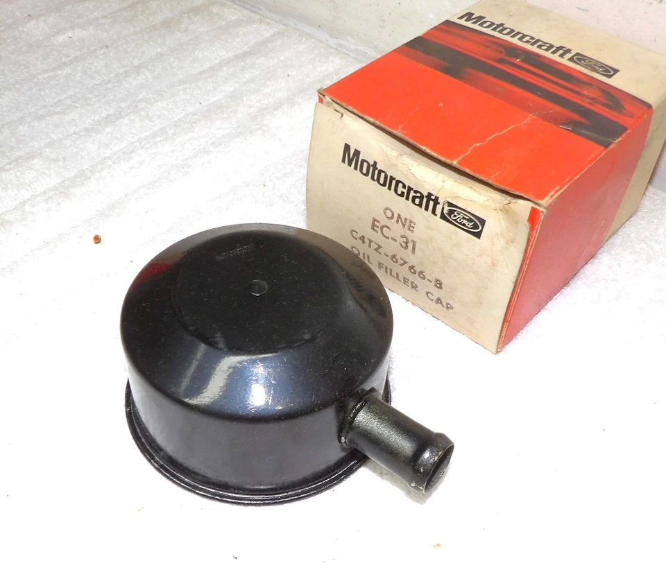 Ford Mustang Fairlane Cougar 1965 1966 1967 nuevo negro 289 390 427 tapa de llenado de aceite Foto 3 de 4