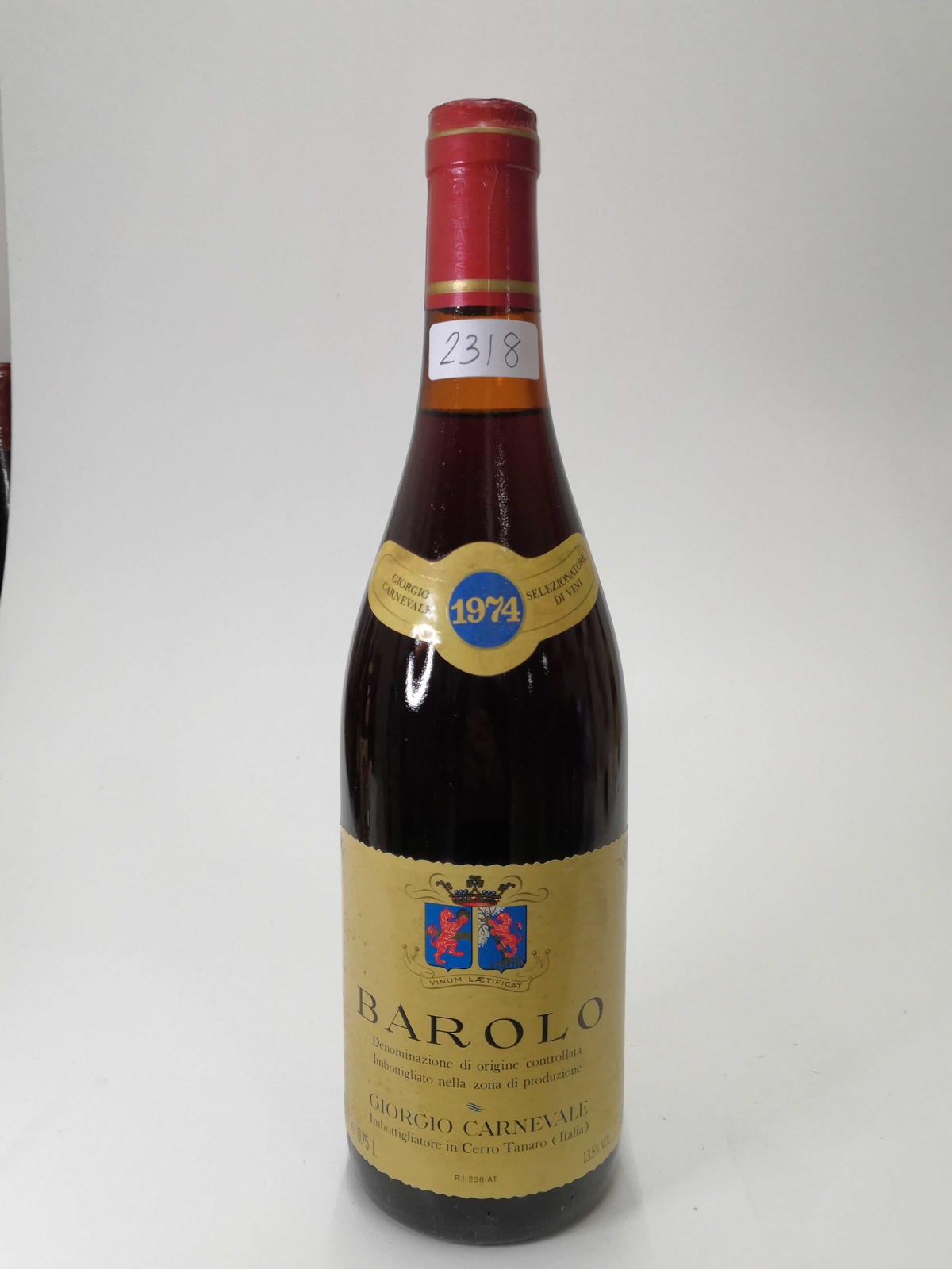 Vintage Bottle - Giorgio Carnevale Barolo DOC 1975 0,75 lt. - COD. 2318