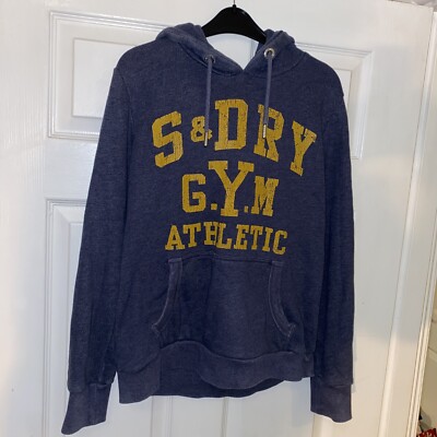 Superdry Vintage Logo Racer Hoodie Blue Hoodies Mens Size M