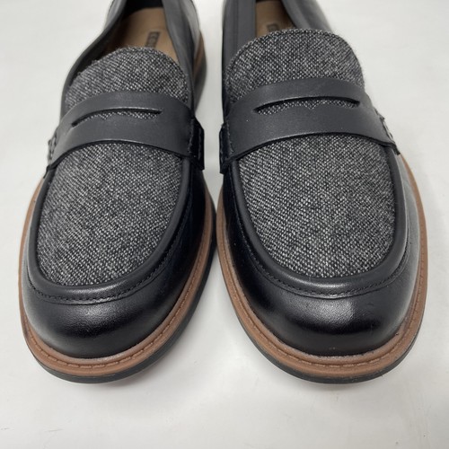 Womens 9.5 leather Mary Janes black soft cushion Clarks - Picture 3 of 11