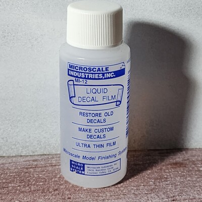Microscale 117 (MI-12) Micro Liquid Decal Film -- 1oz 29.6mL Model Railroad