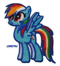 My Little Pony Rainbow Dash Vintage Retro Style 90s Kids Iron on Patch NEW usa