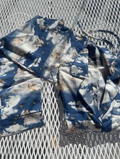 Reformation 2-Piece Pajama Set NWOT angel clouds blue XS