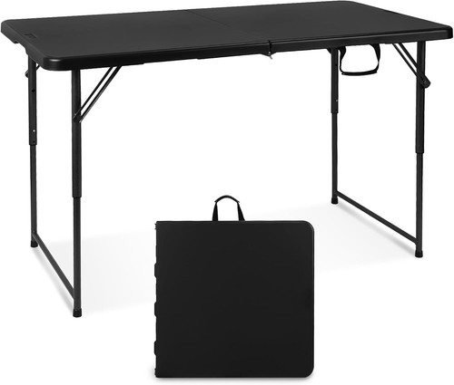 Folding Table 4 Foot Portable Heavy Duty Plastic Fold-in-Half Utility Table