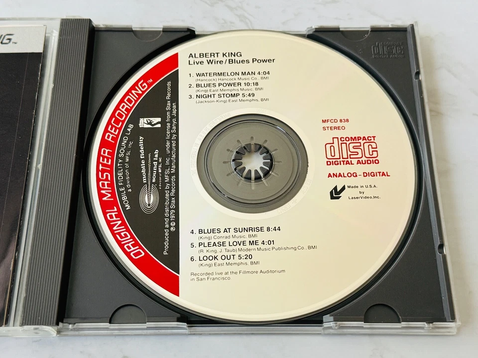 Albert King Live Wire / Blues Power CD MFSL Mobile Fidelity MFCD 838 РЕДКИЙ! Больше не издающийся! - Изображение 2 из 4