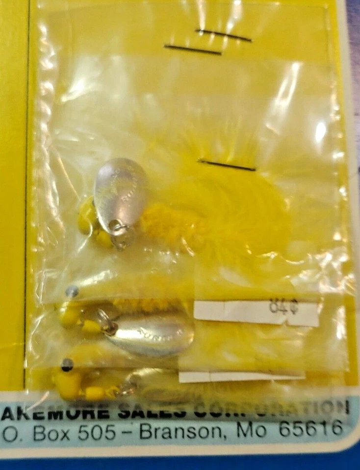 3 señuelos de pesca vintage Blakemore Road Runner en tarjeta original envío gratuito Foto 2 de 4