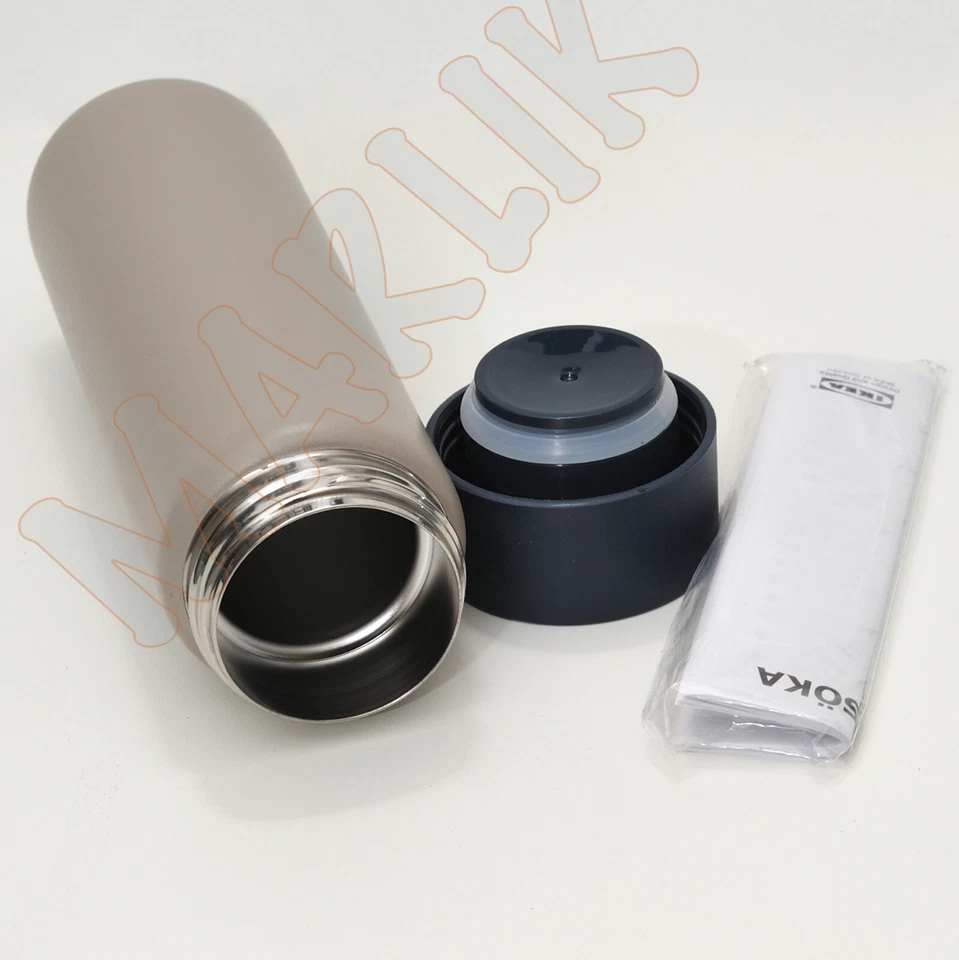 Garrafa de água IKEA Undersoka garrafa de viagem de aço inoxidável, à prova de vazamentos, 14 oz, NOVA - Imagem 3 de 4