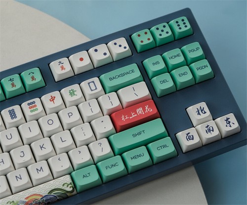 Teclados chinos con tema de mahjong XDA PBT 130 teclas en caja para teclado Cherry MX - Imagen 7 de 13