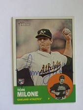 Oakland Athletcis TOM MILONE autographed 2012 Topps Heritage