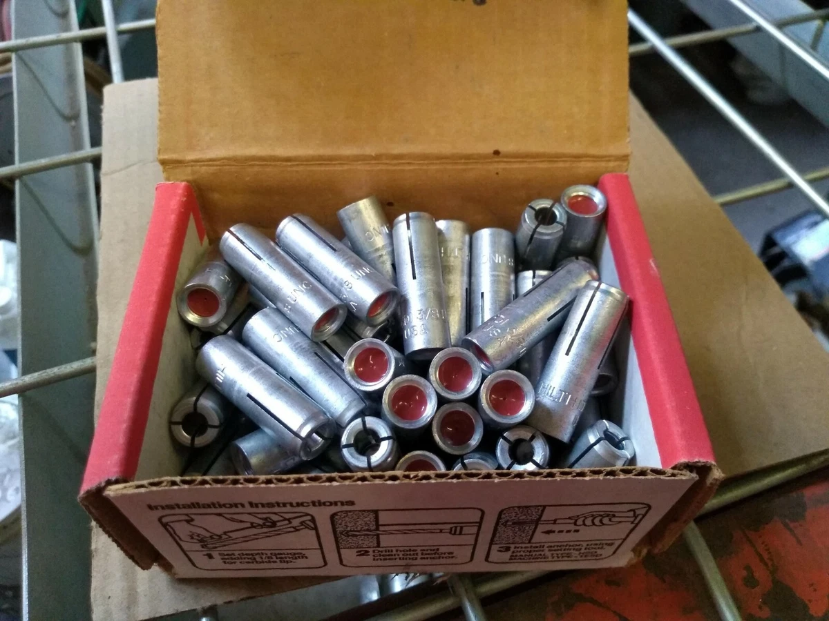 50) Hilti DropIn Concrete Anchors 1/2 HDI (50 Pcs), 45754, 56 OFF