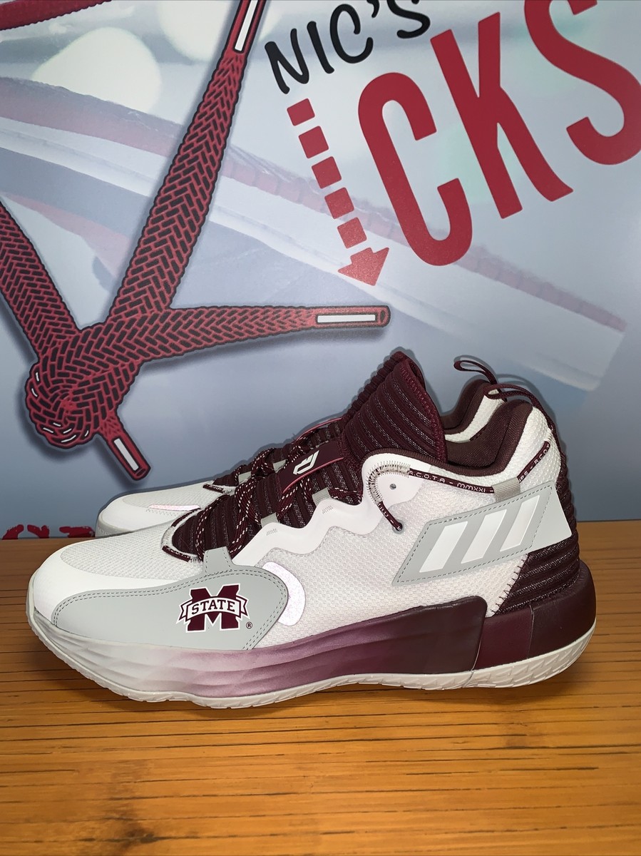 Size 12 - Adidas Dame 7 EXTPLY Mississippi State Bulldogs - (GX3461) Mississippi State Barreda Decode – Maroon & Co main image 2