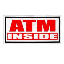Vinyl Banner Multiple Sizes Atm Inside Business A Business Atm's Outdoor