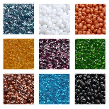Rutkovsky 111-69206 Drop Pressed Beads Czech Glass 7mm, 9mm Sizes 20g Pack