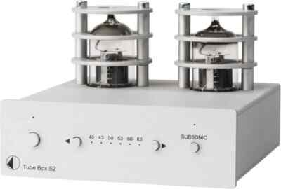 Pro-Ject Tube Box S2, Röhren-Phonovorverstärker (MM/MC), Art&Voice-Tip / silber