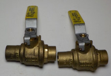 LOT OF 2 / 1/2 Inch 600 WOG 150 WSP 100Z PORT Brass Ball Valve