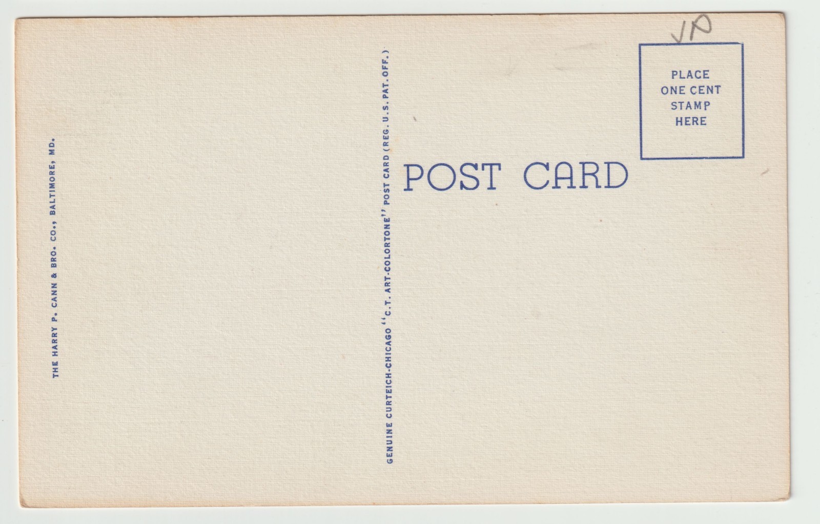 Undated Unused Postcard US Post Office County Court House