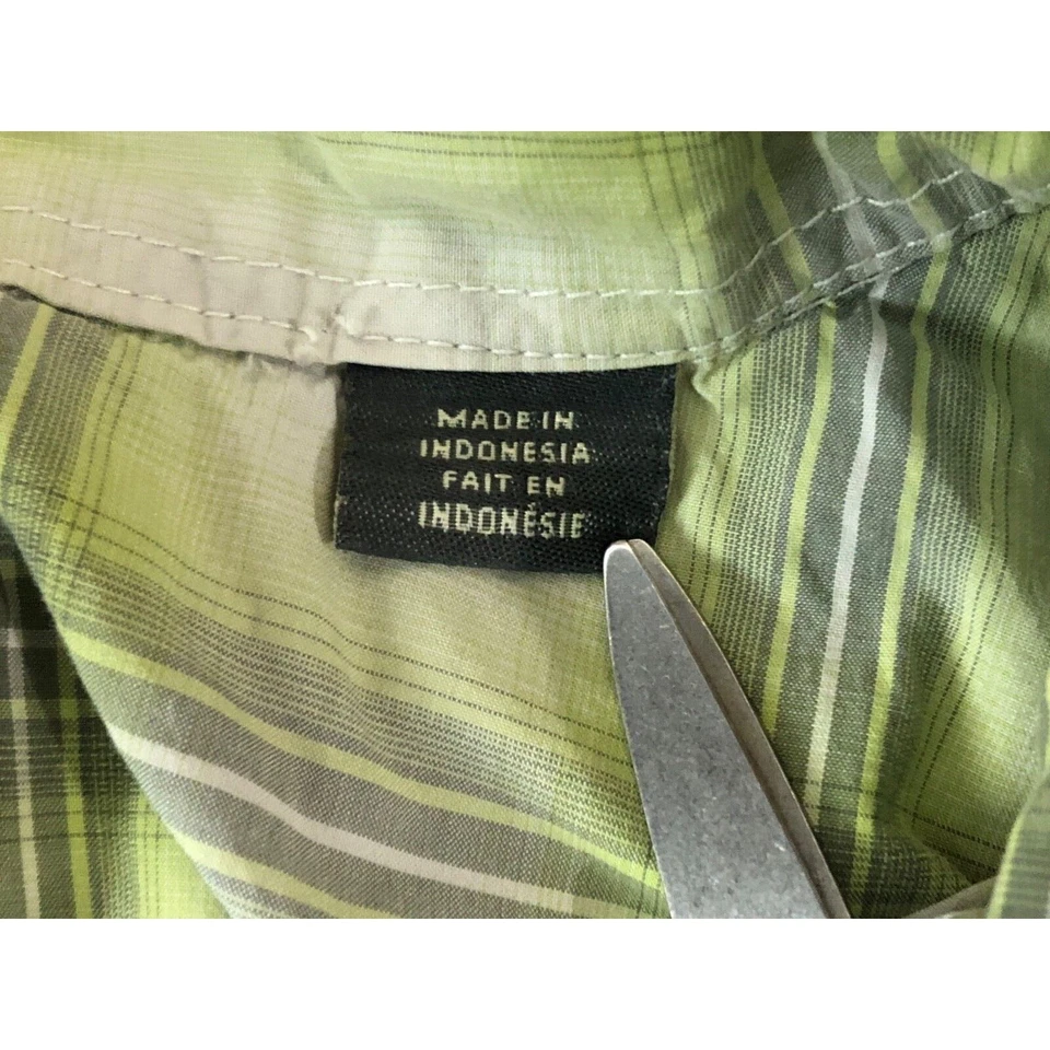 Royal Robbins Shirt XL Extra Large Button Up Short Sleeve Plaid Green Men's - Image 4 of 4