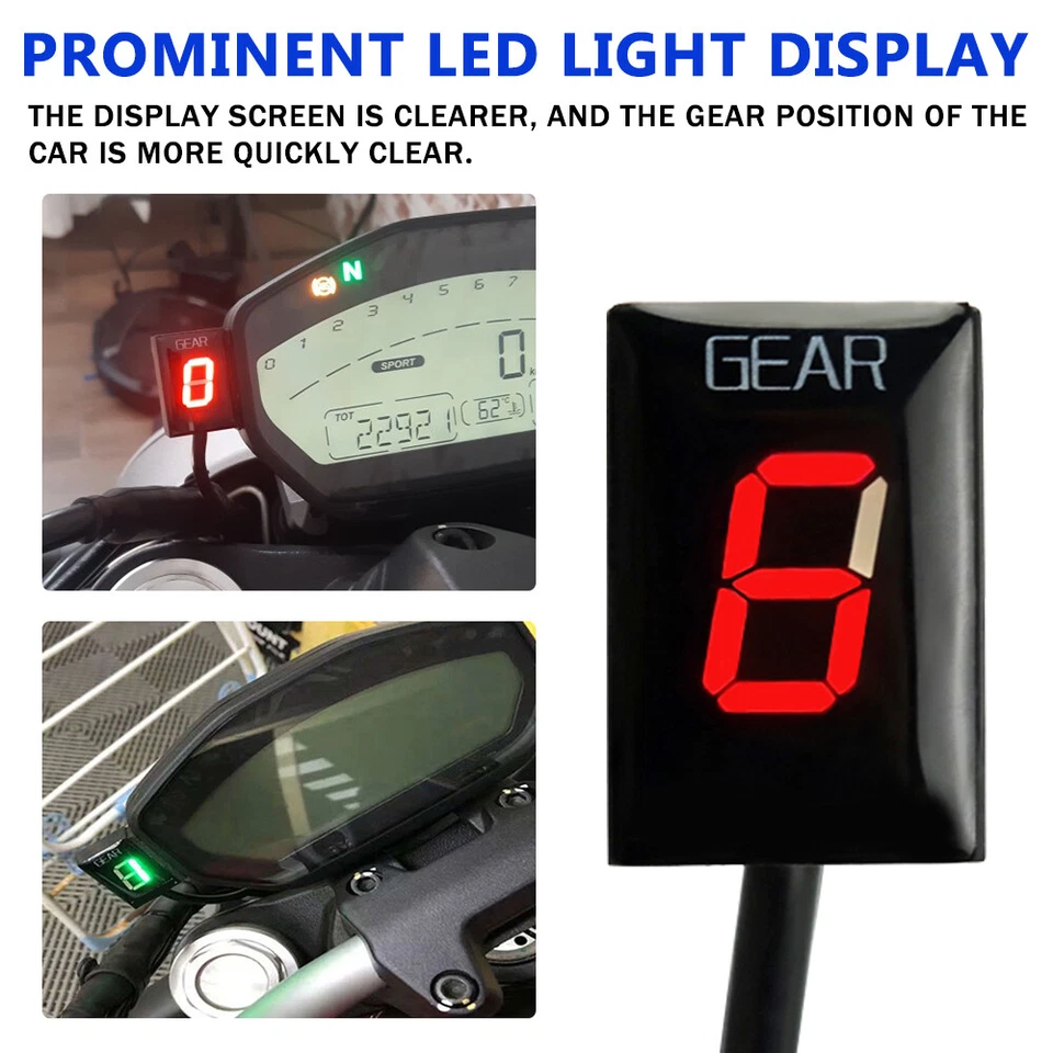 Motorcycle 1-6 Gear Indicator Speed Display Meter For Honda CBR650F 2014-2018 Foto 3 de 4