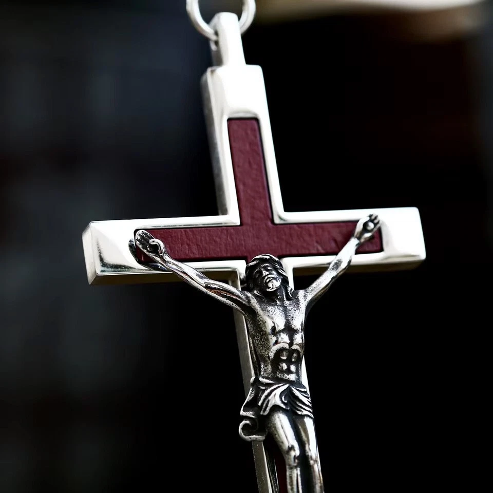 316L EDELSTAHL *** XXL Kreuz Anhänger risengroß mit Jesus Figur Kruzifix, Kette - Bild 4 von 4